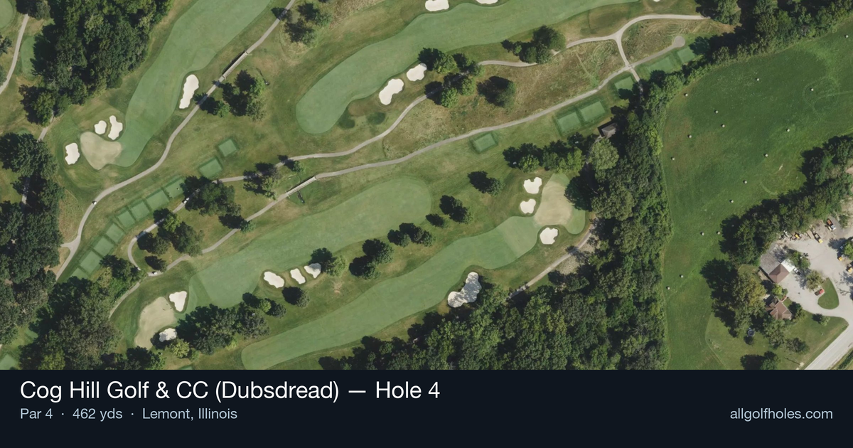 Hole 4 aerial at Cog Hill Golf & CC (Dubsdread)