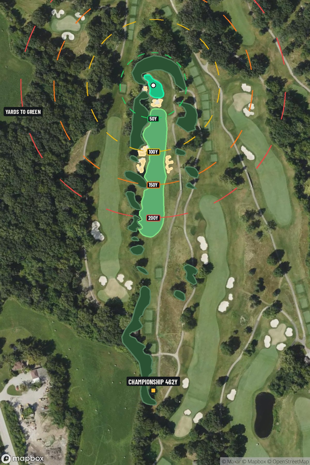 Hole 4 aerial at Cog Hill Golf & CC (Dubsdread)