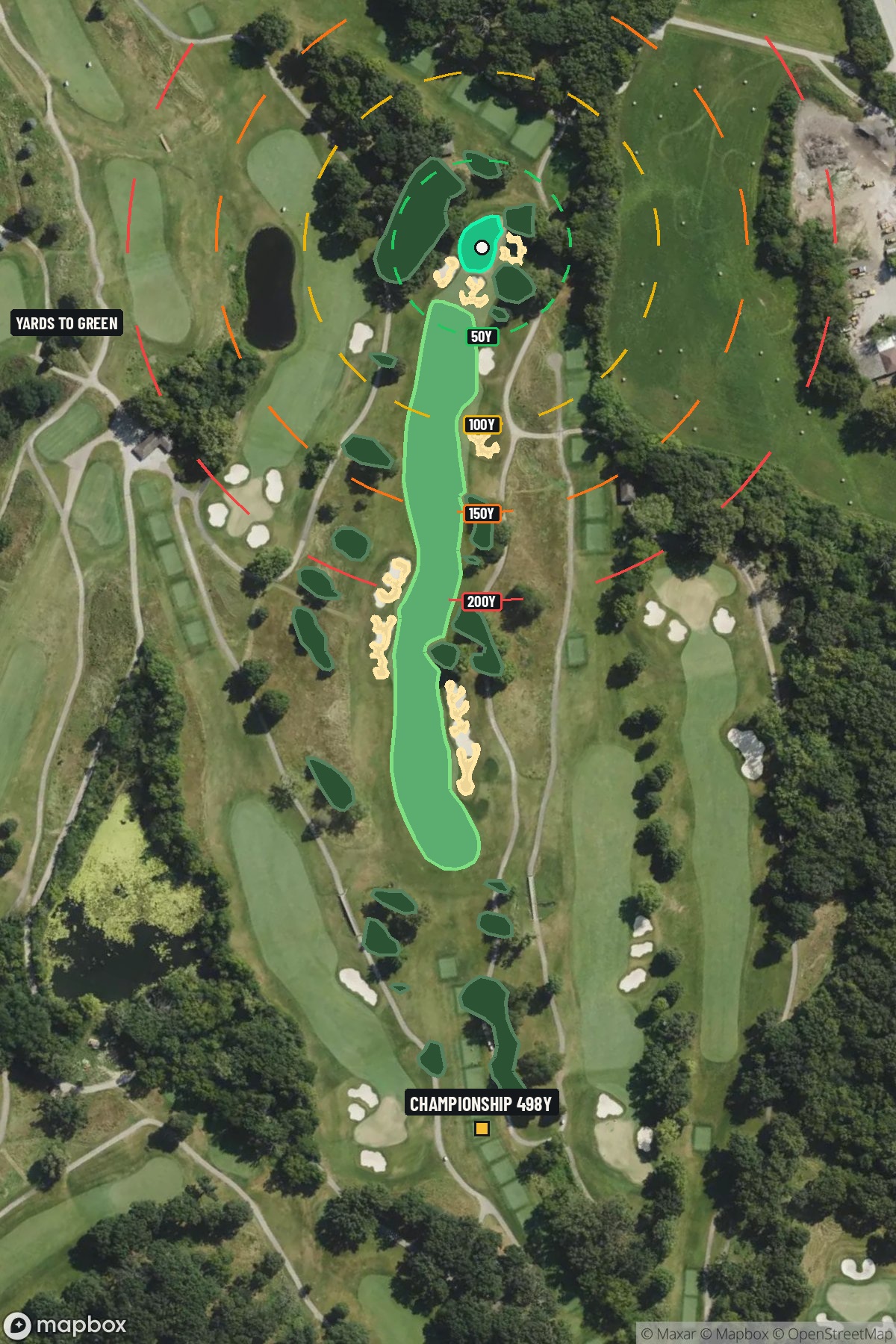 Hole 5 aerial at Cog Hill Golf & CC (Dubsdread)