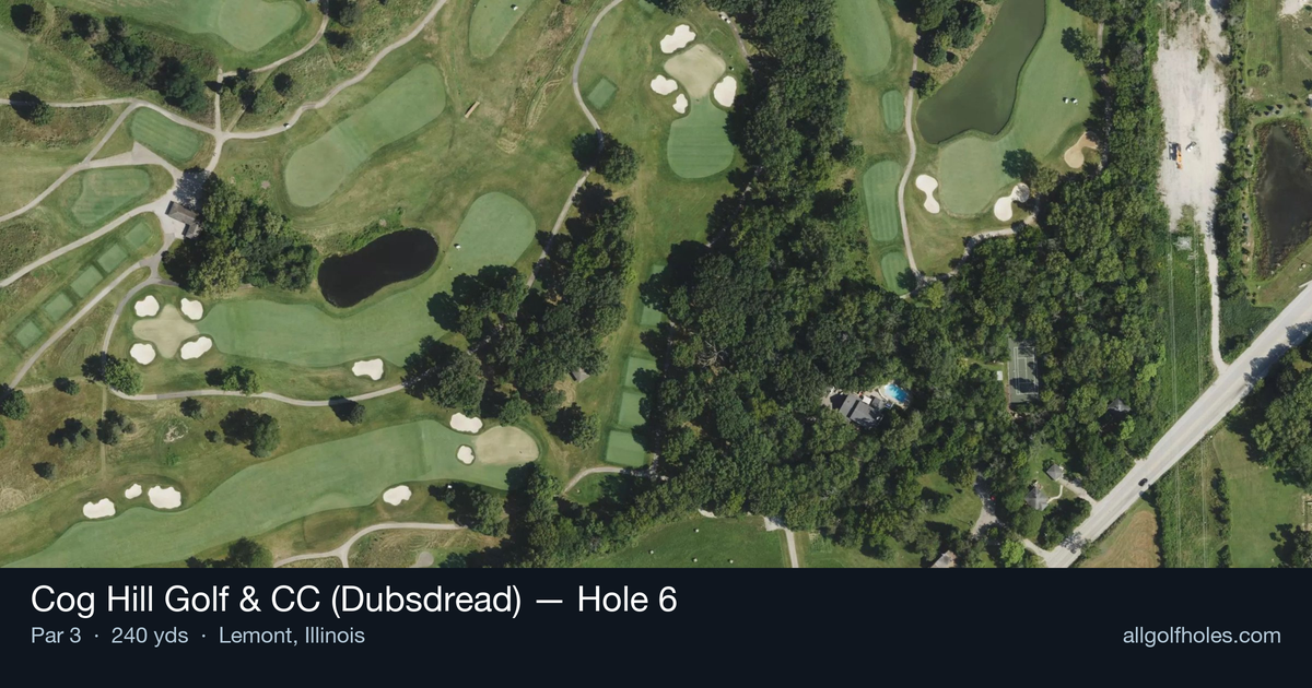 Hole 6 aerial at Cog Hill Golf & CC (Dubsdread)