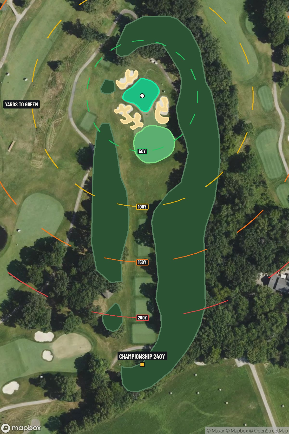Hole 6 aerial at Cog Hill Golf & CC (Dubsdread)