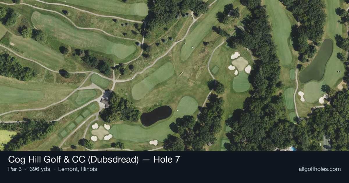 Hole 7 aerial at Cog Hill Golf & CC (Dubsdread)
