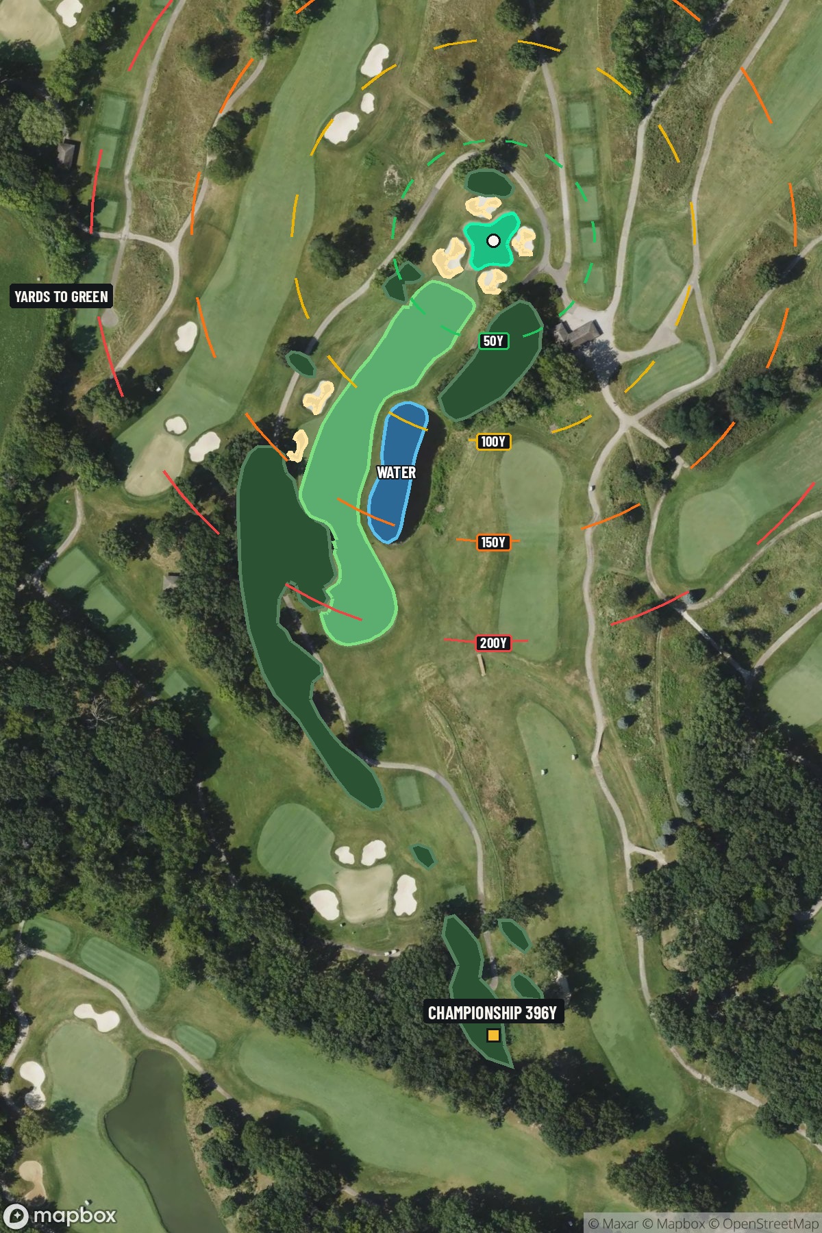 Hole 7 aerial at Cog Hill Golf & CC (Dubsdread)