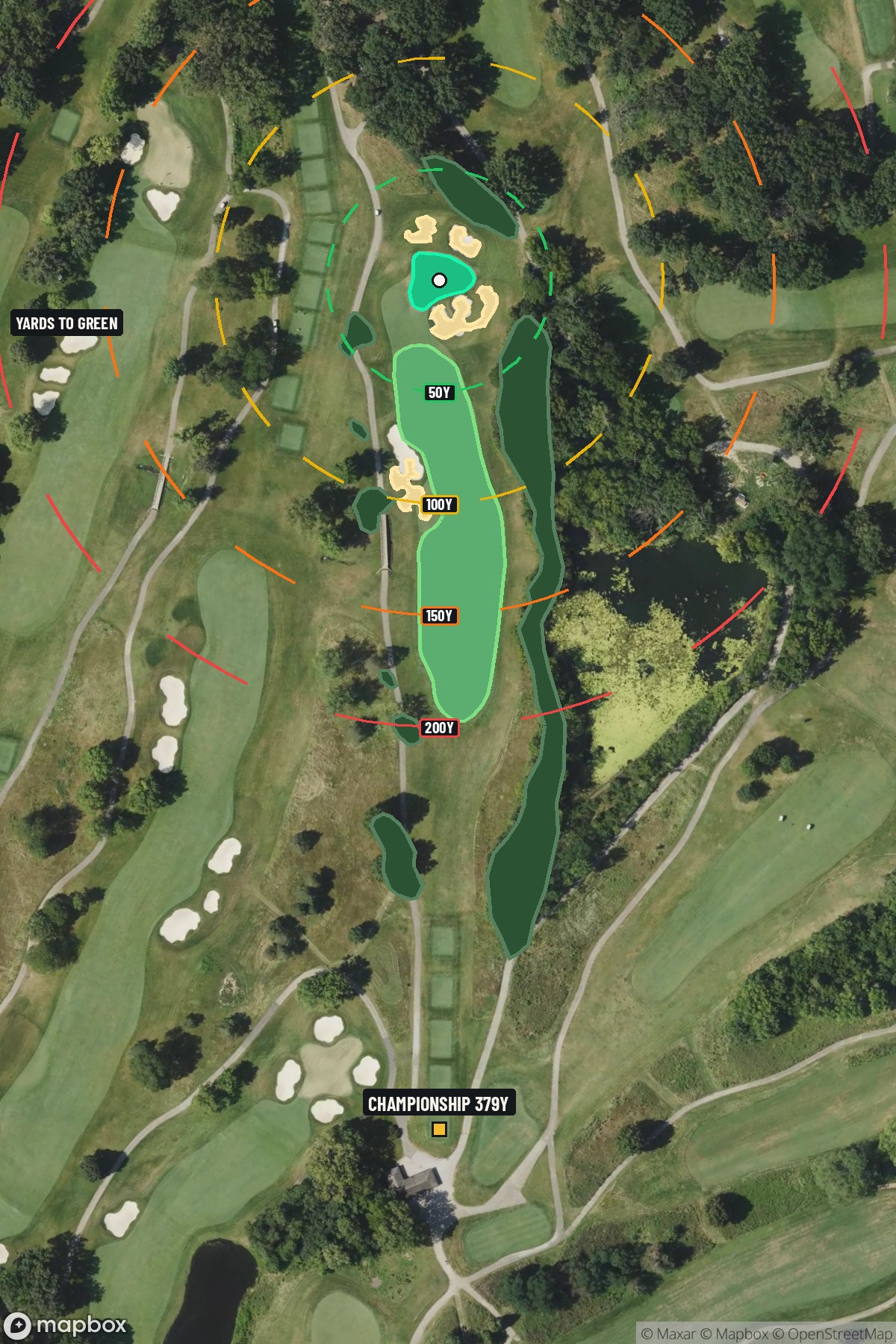 Hole 8 aerial at Cog Hill Golf & CC (Dubsdread)