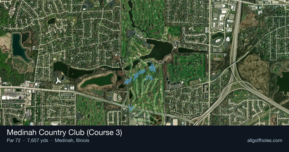Medinah Country Club (Course 3) aerial view