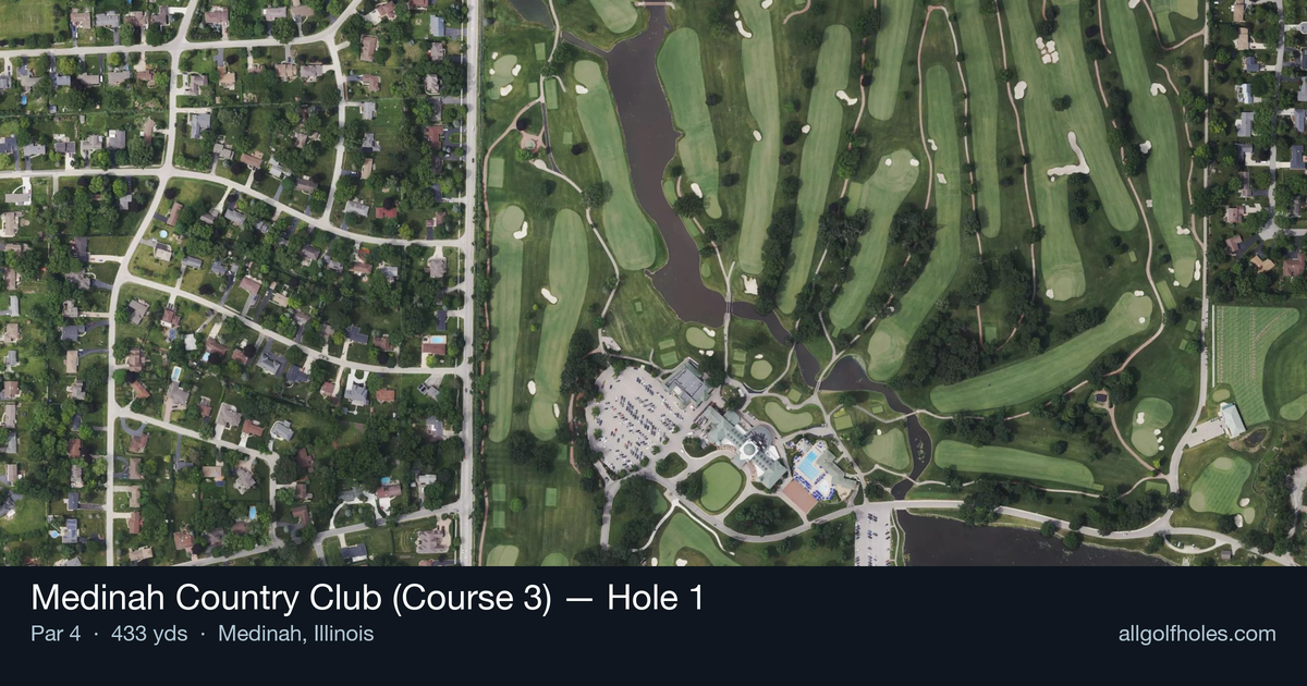 Medinah Country Club (Course 3) Hole 1 - Par 4, 433 Yds | Strategy ...