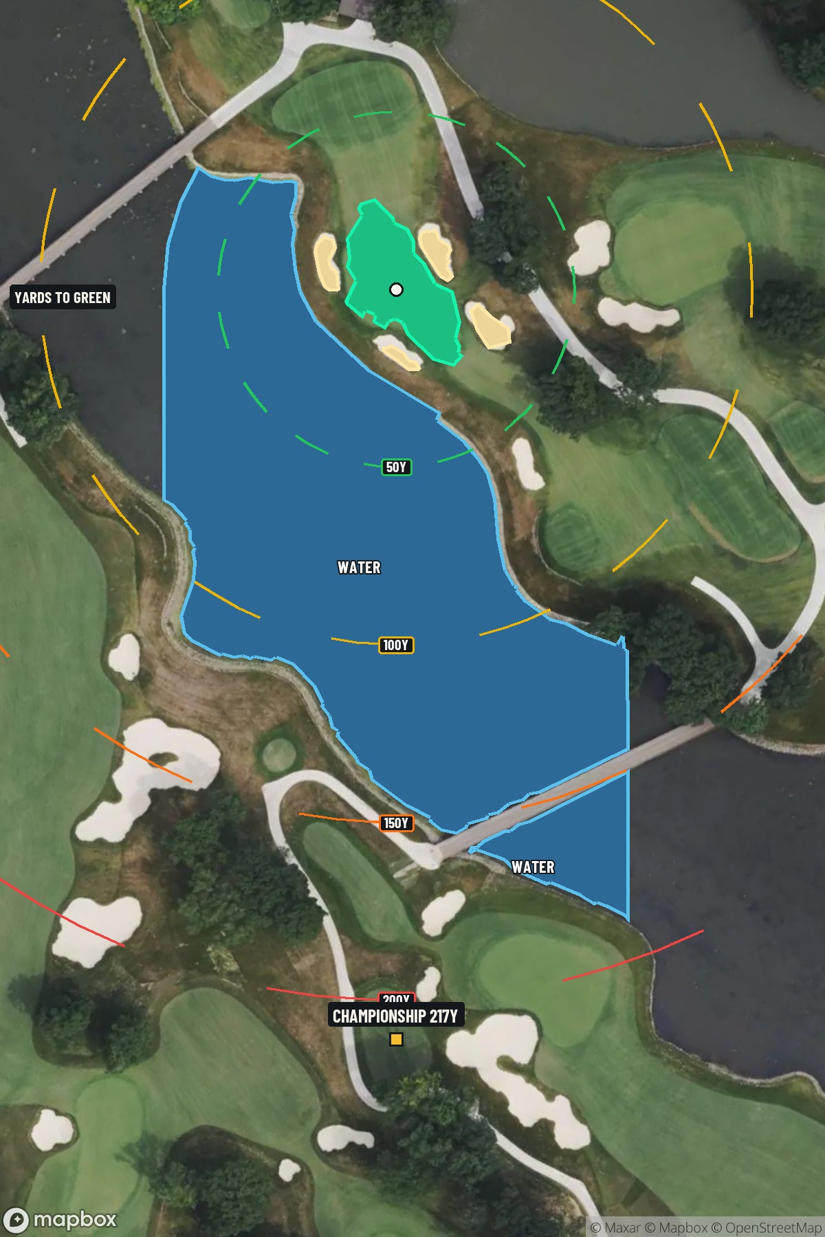 Hole 17 aerial at Medinah Country Club (Course 3)