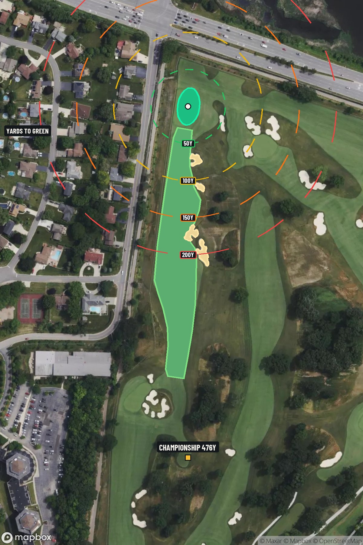 Hole 6 aerial at Medinah Country Club (Course 3)