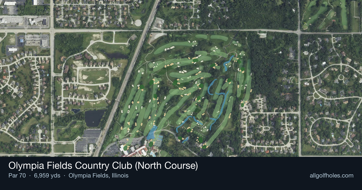 Olympia Fields Country Club (North Course) aerial view