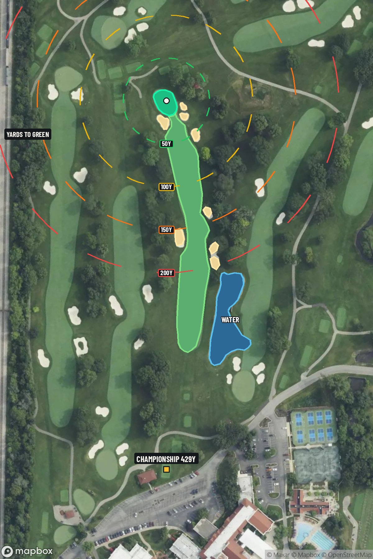 Hole 10 aerial at Olympia Fields Country Club (North Course)