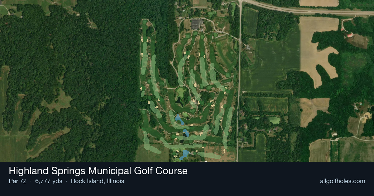 Highland Springs Municipal Golf Course aerial view