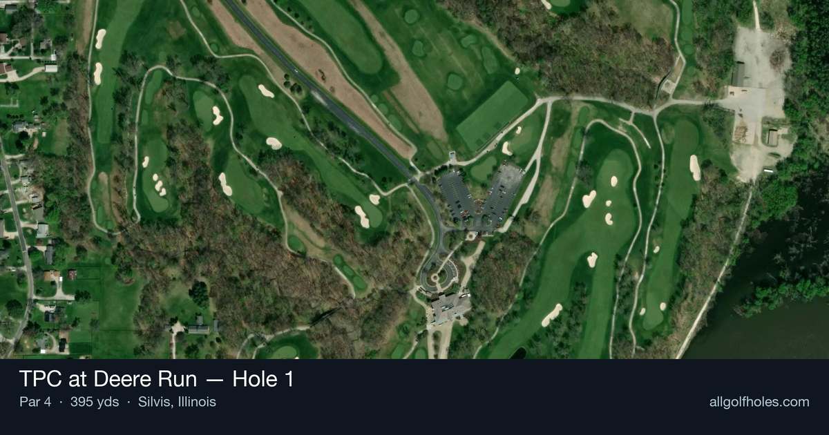 Hole 1 aerial at TPC at Deere Run