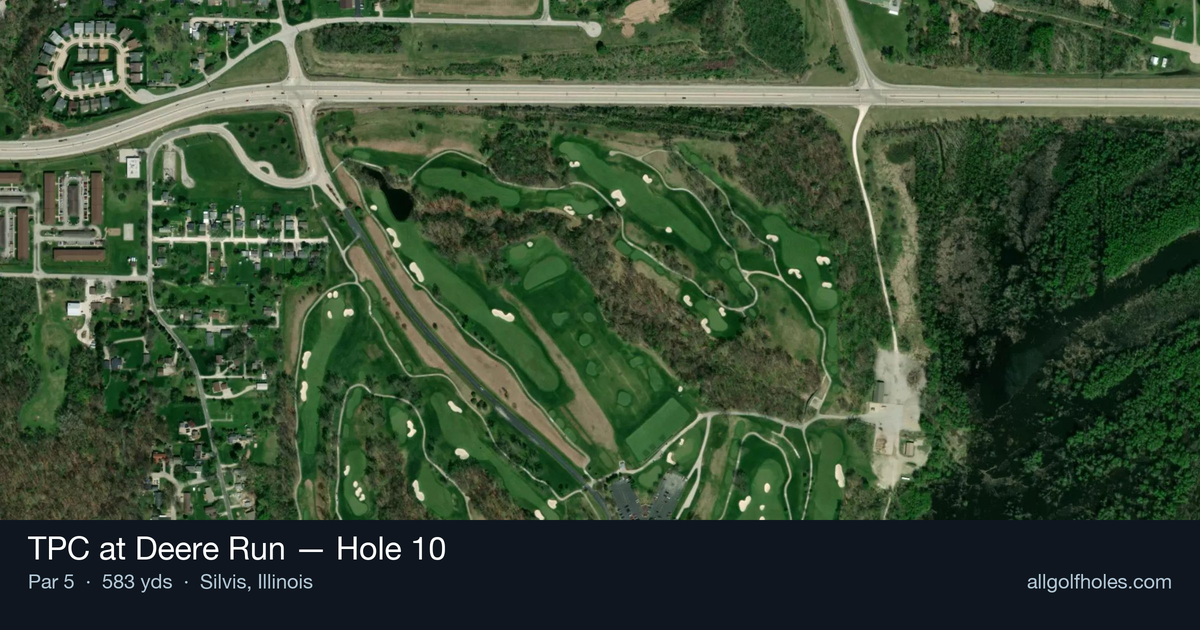Hole 10 aerial at TPC at Deere Run