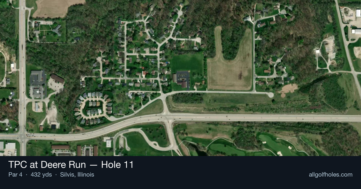 Hole 11 aerial at TPC at Deere Run