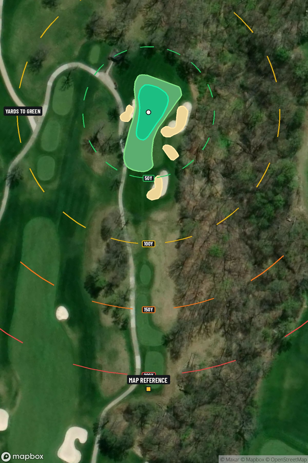 Hole 12 aerial at TPC at Deere Run