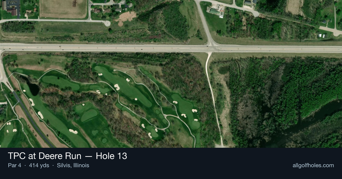 Hole 13 aerial at TPC at Deere Run
