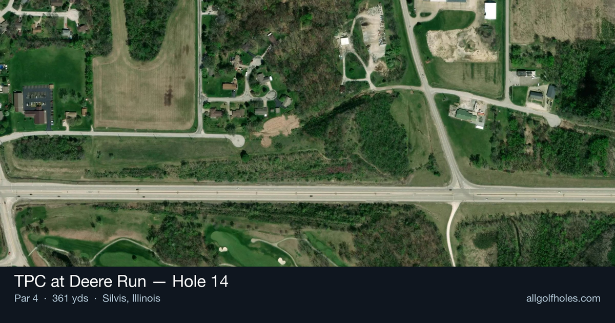 Hole 14 aerial at TPC at Deere Run