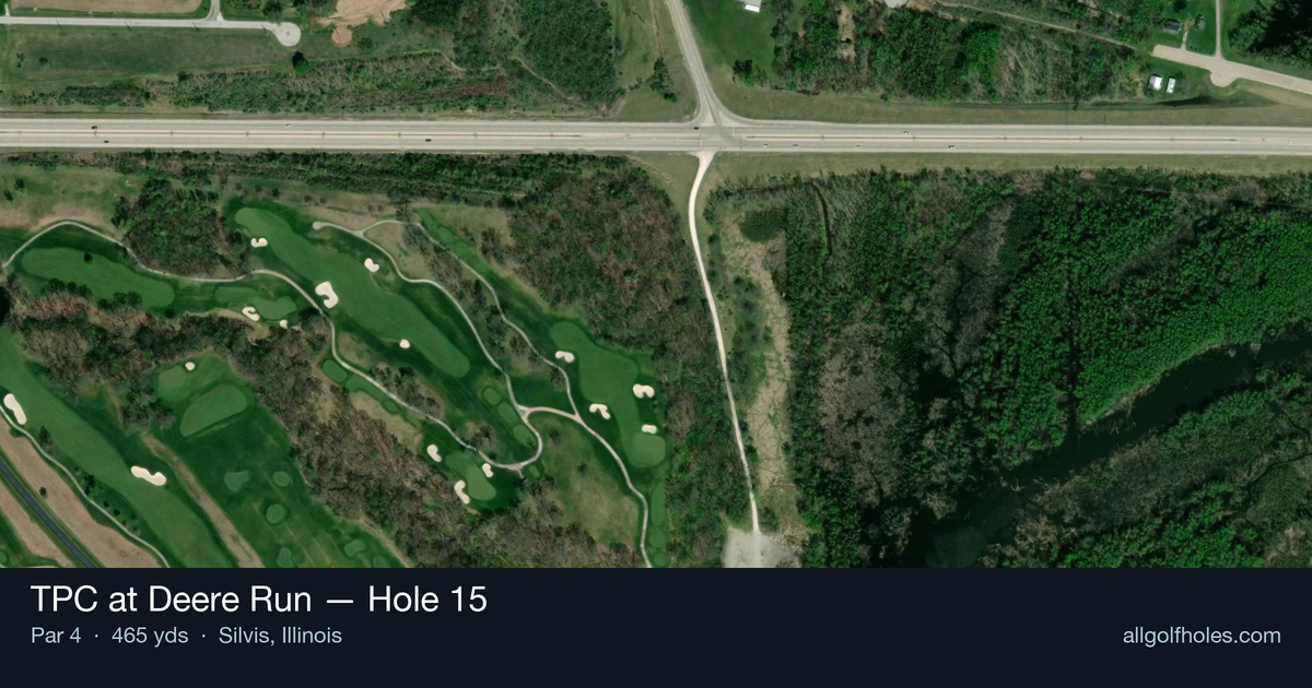 Hole 15 aerial at TPC at Deere Run