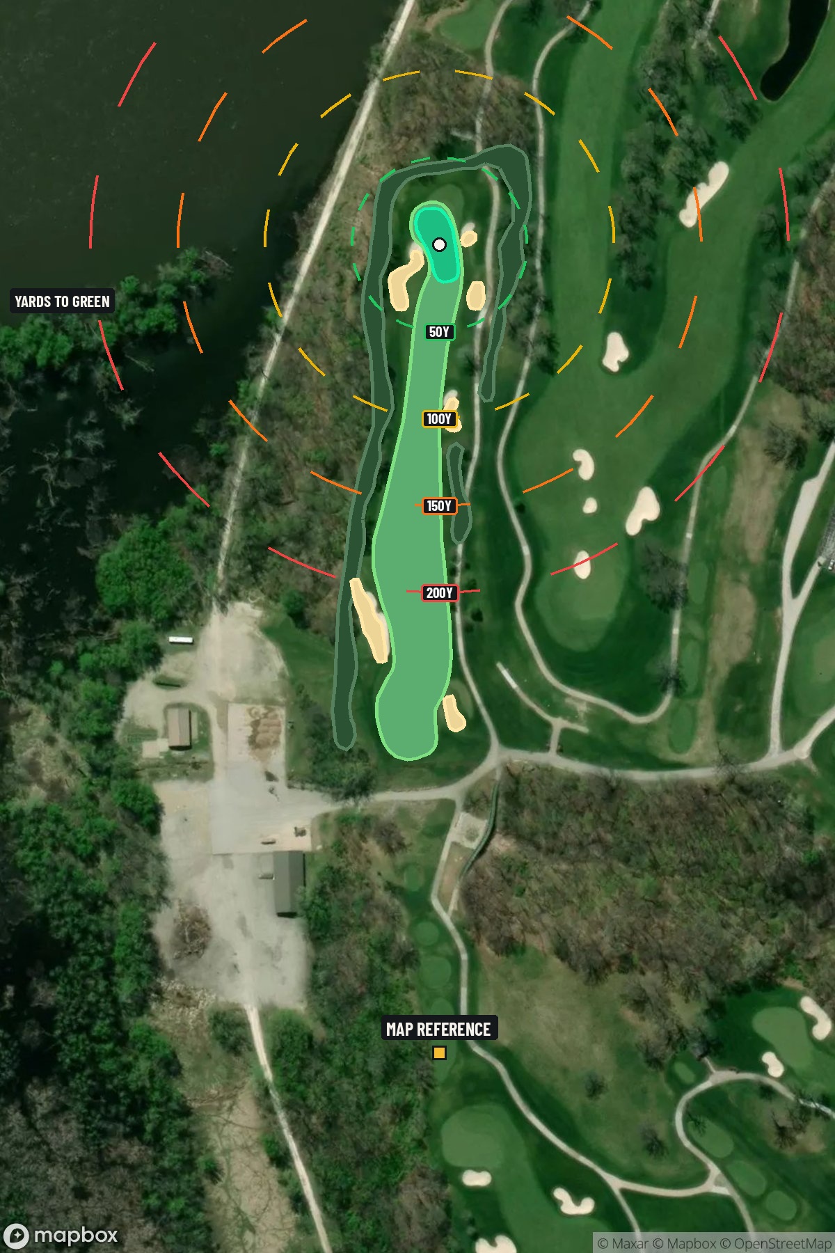 Hole 15 aerial at TPC at Deere Run