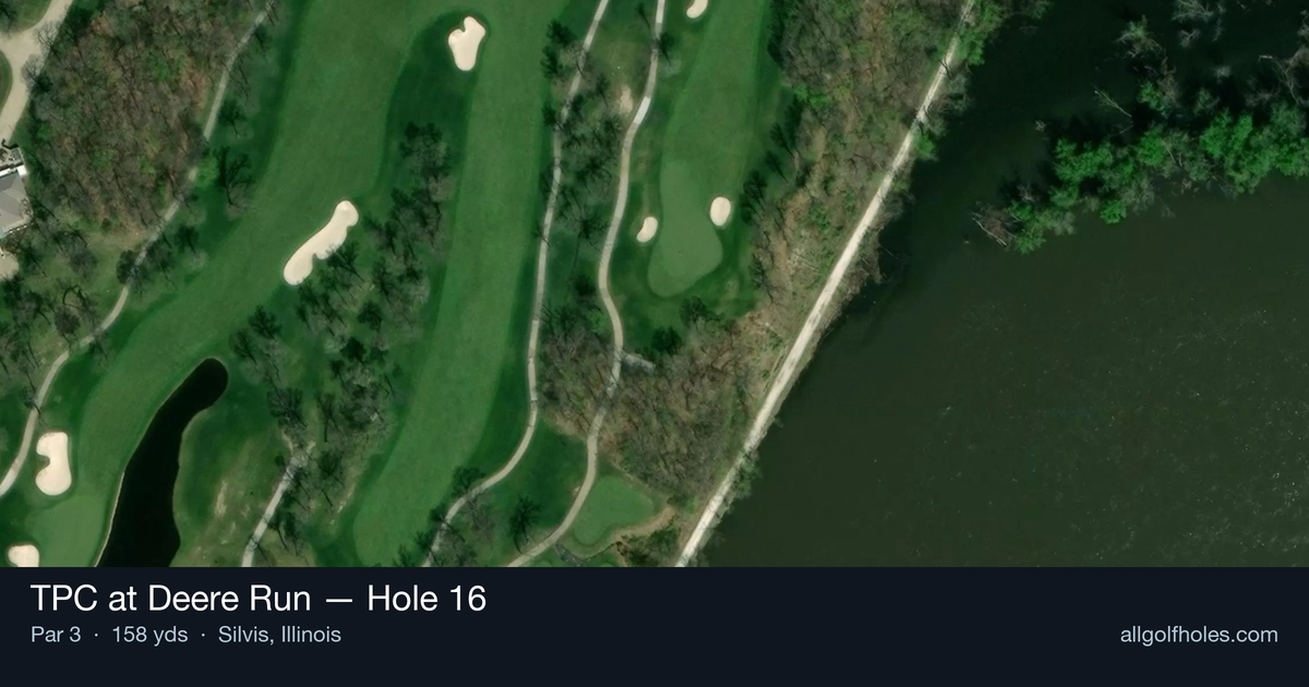 Hole 16 aerial at TPC at Deere Run