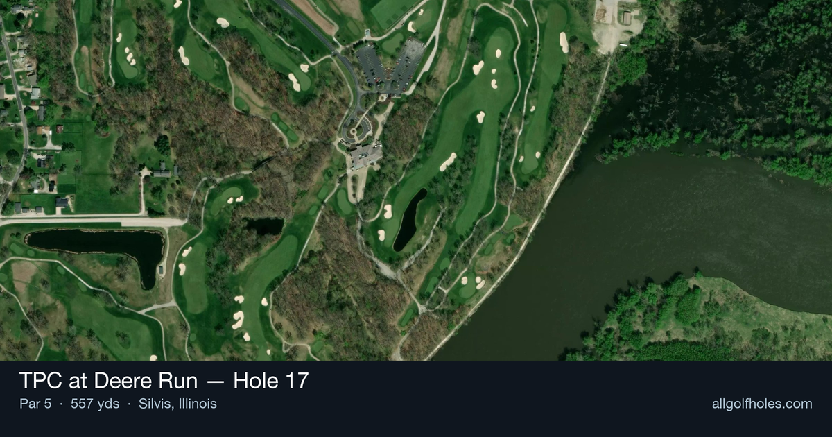 Hole 17 aerial at TPC at Deere Run