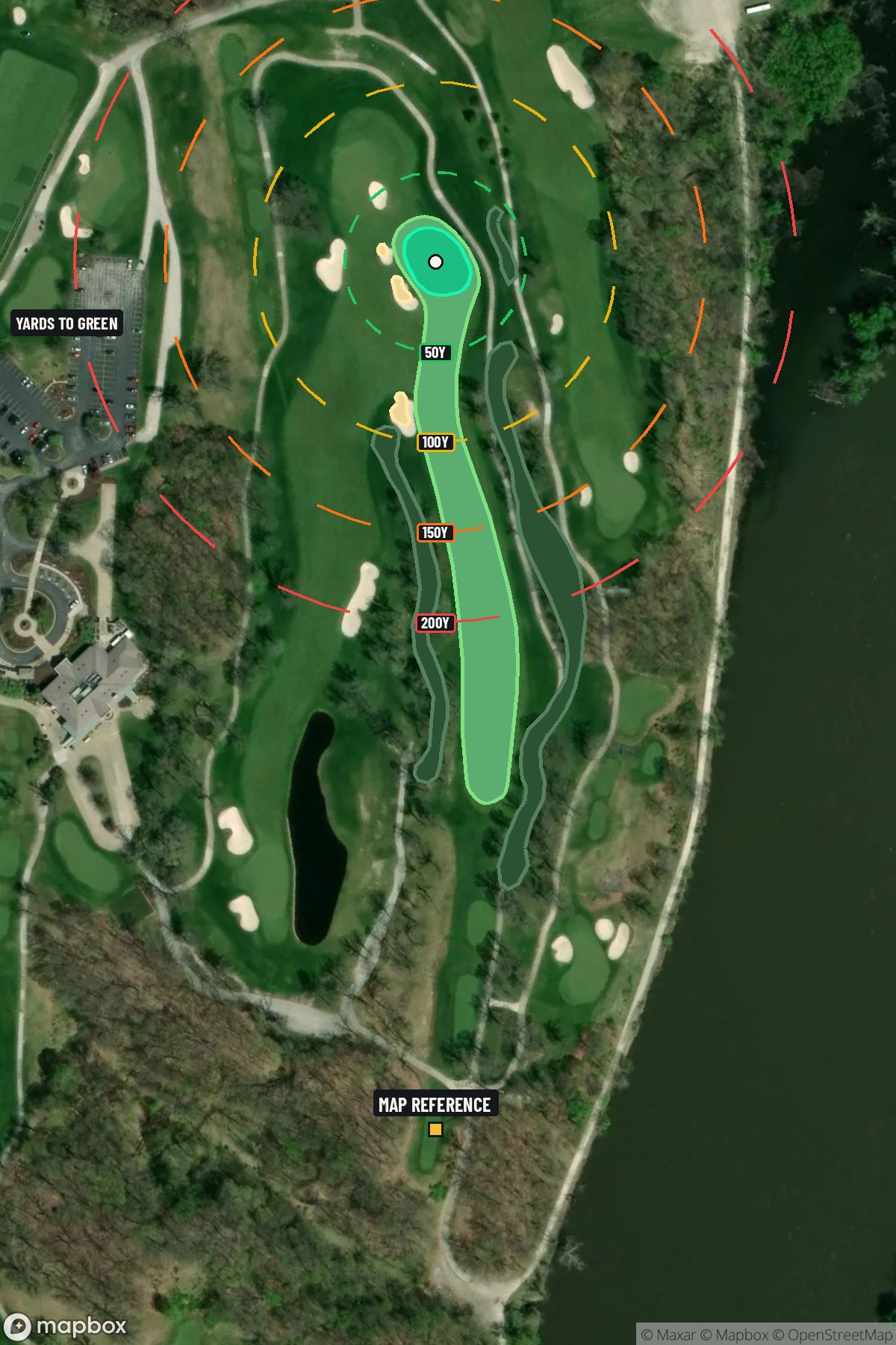 Hole 17 aerial at TPC at Deere Run