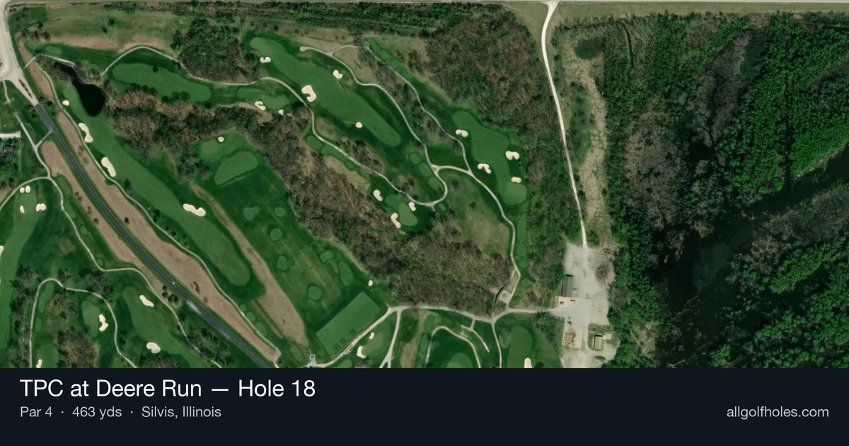 Hole 18 aerial at TPC at Deere Run