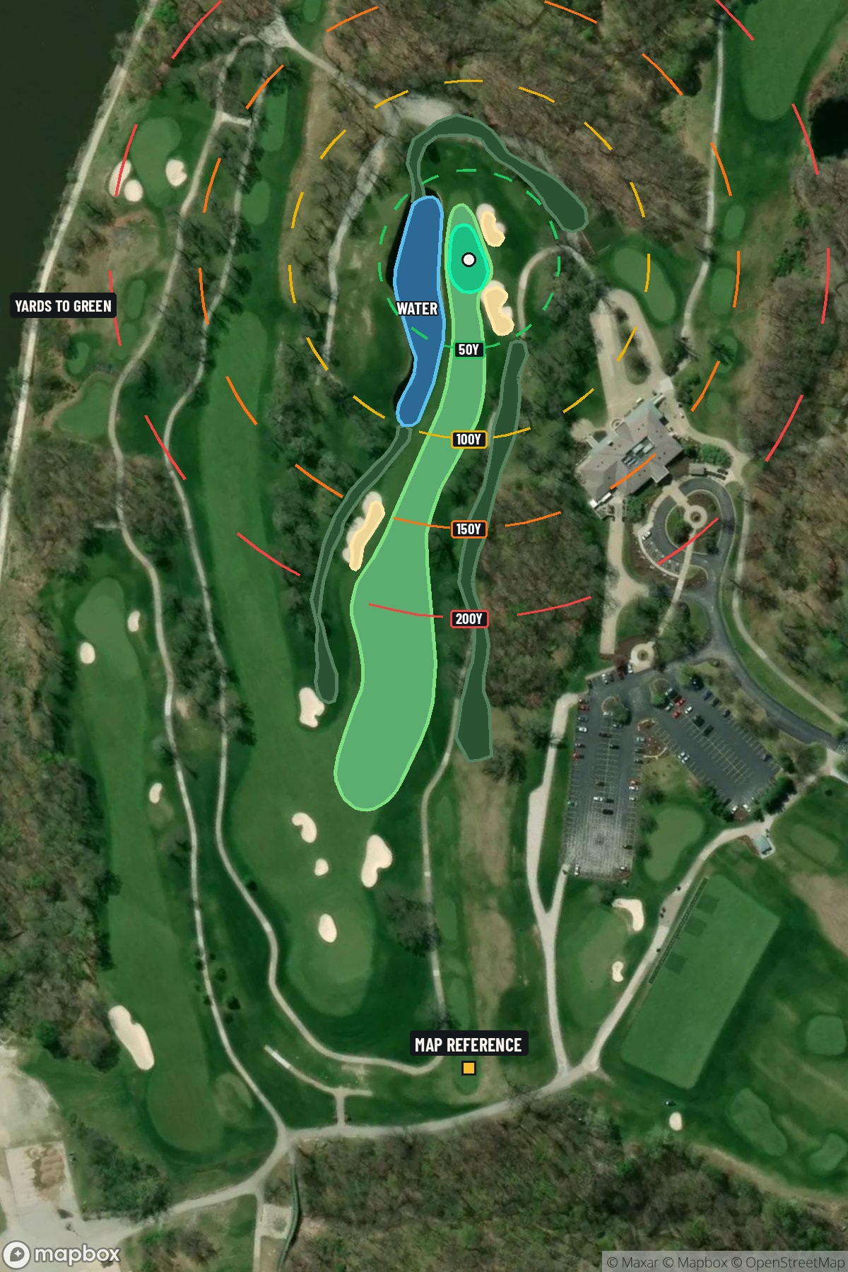 Hole 18 aerial at TPC at Deere Run