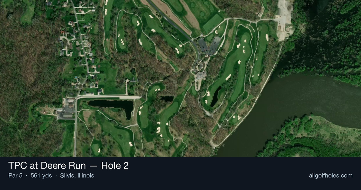 Hole 2 aerial at TPC at Deere Run