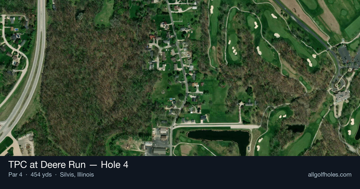 Hole 4 aerial at TPC at Deere Run