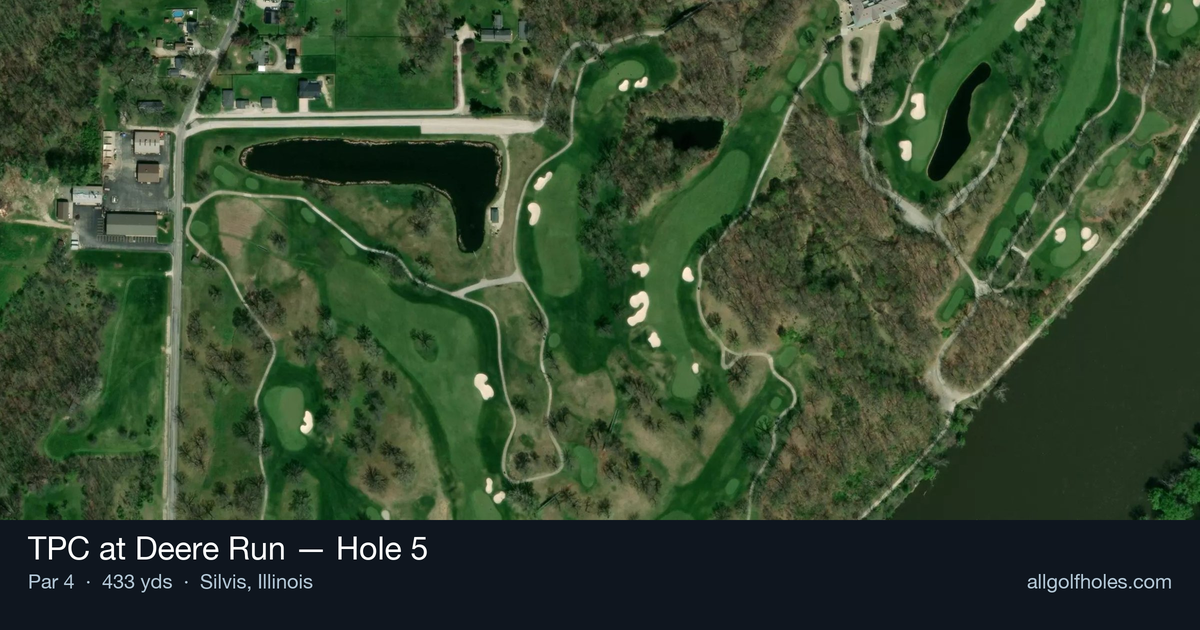 Hole 5 aerial at TPC at Deere Run