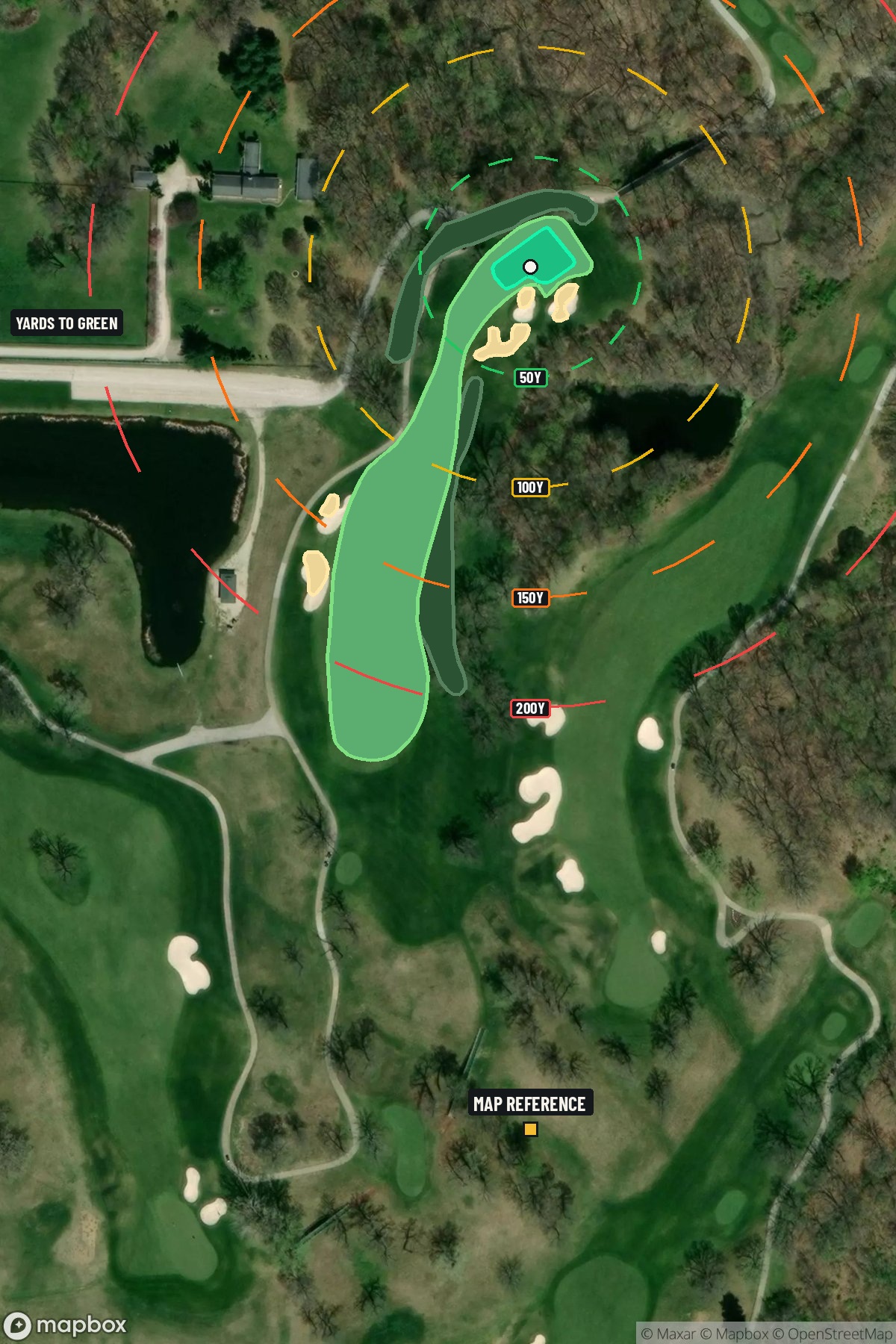 Hole 5 aerial at TPC at Deere Run