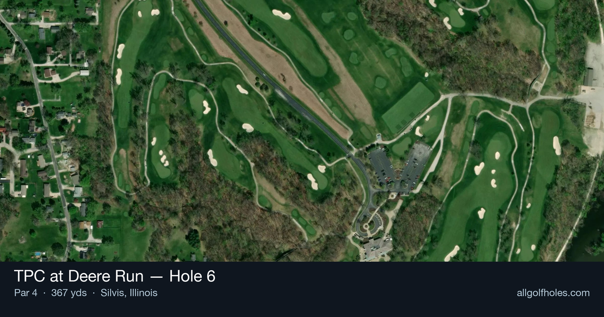 Hole 6 aerial at TPC at Deere Run