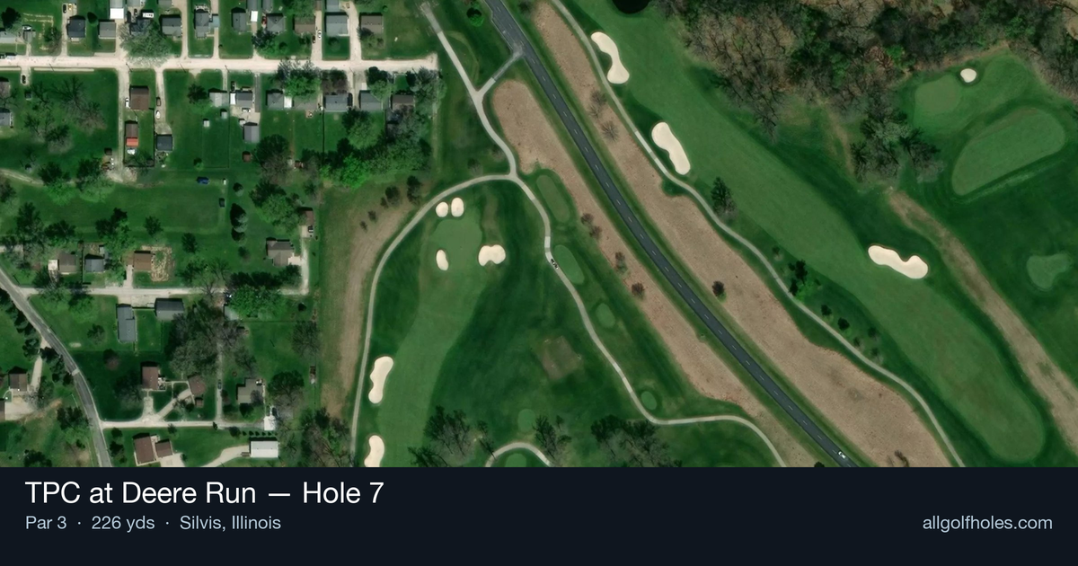 Hole 7 aerial at TPC at Deere Run