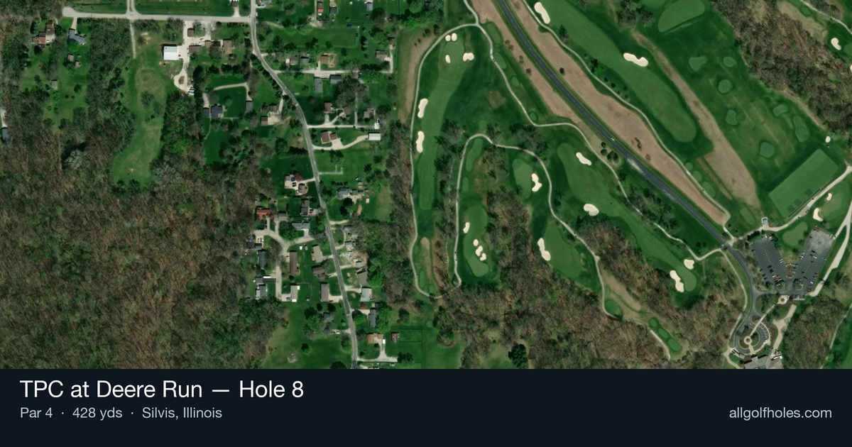 Hole 8 aerial at TPC at Deere Run