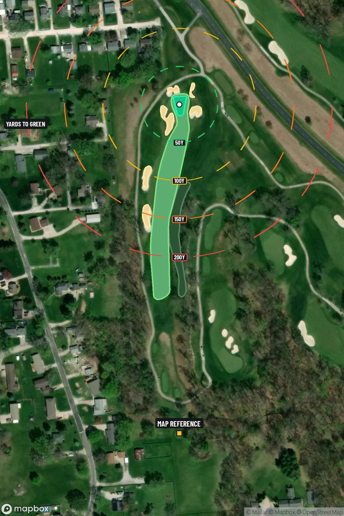 Hole 8 aerial at TPC at Deere Run