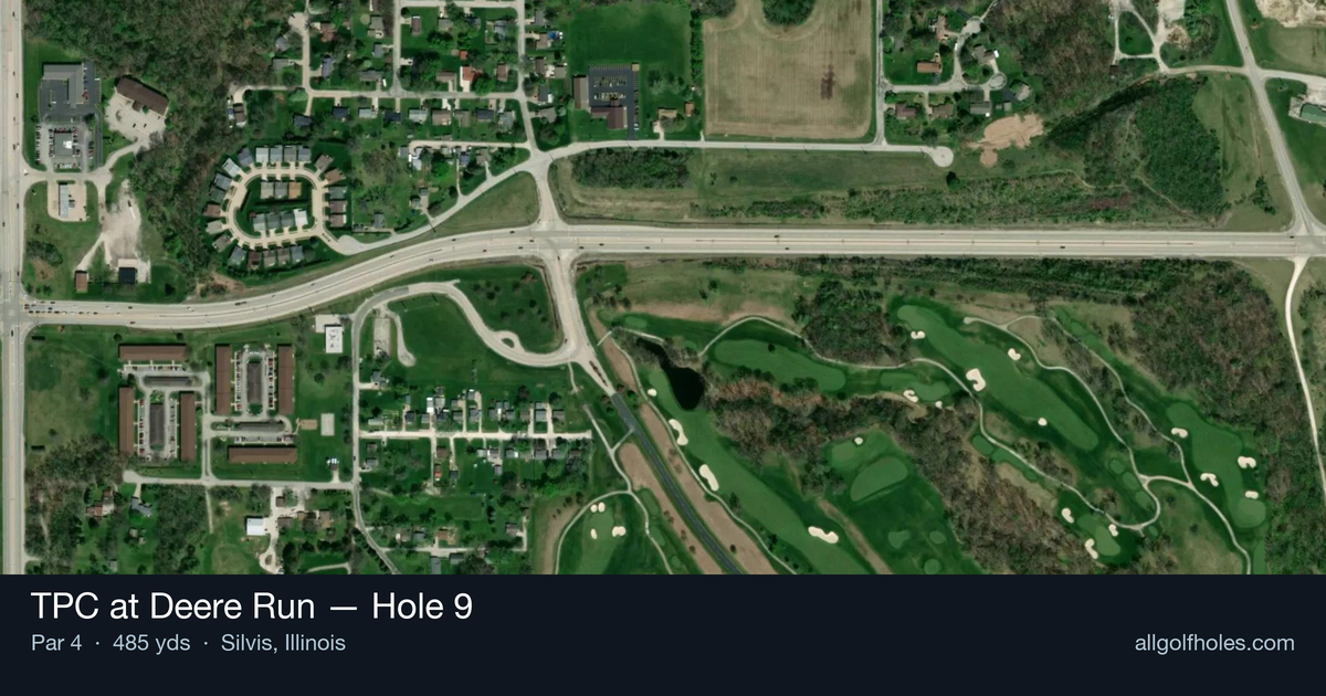 Hole 9 aerial at TPC at Deere Run
