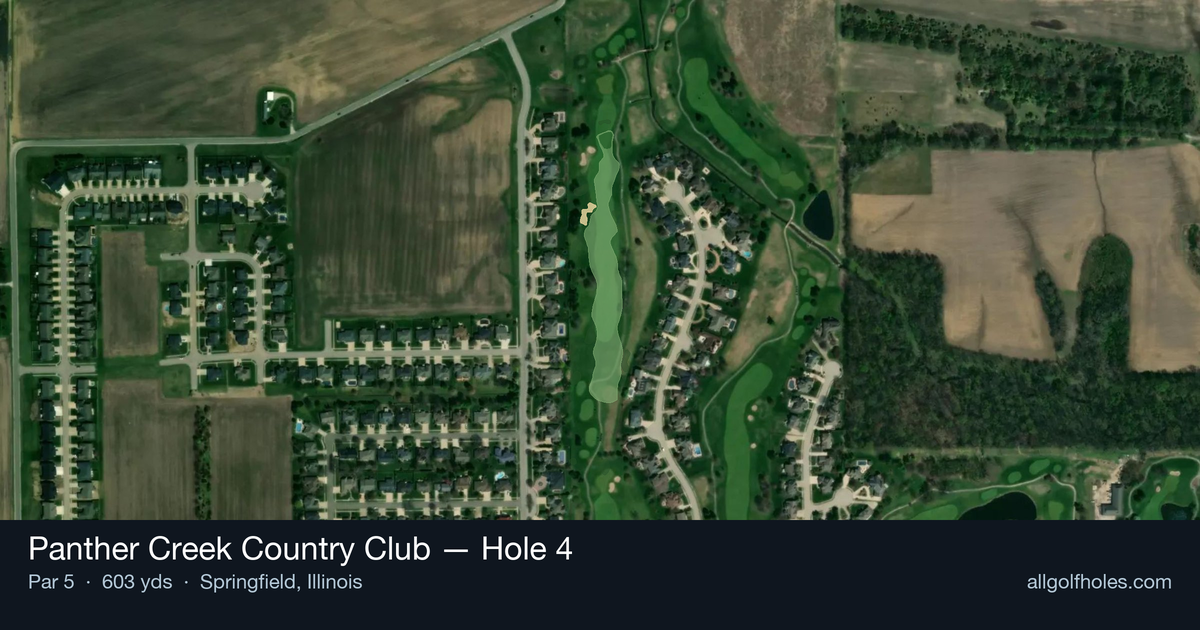 Hole 4 aerial at Panther Creek Country Club