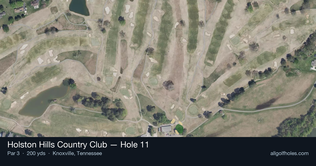 Hole 11 aerial at Holston Hills Country Club