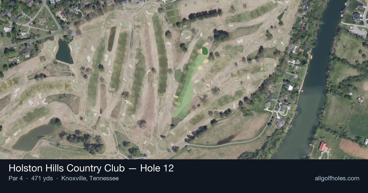 Hole 12 aerial at Holston Hills Country Club