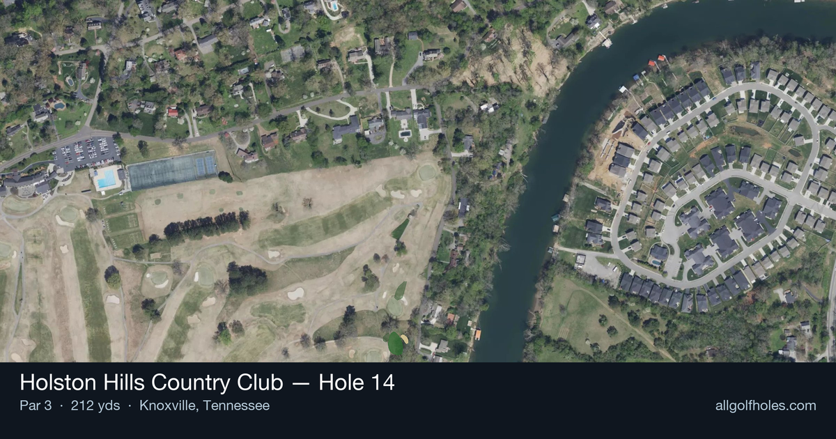 Hole 14 aerial at Holston Hills Country Club