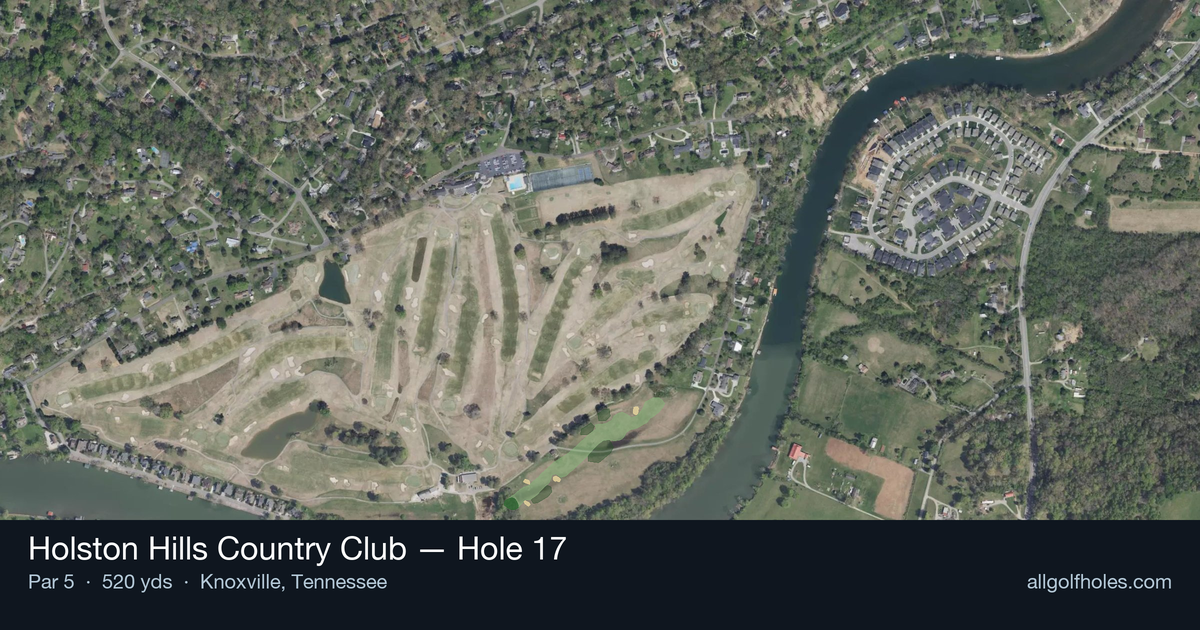 Hole 17 aerial at Holston Hills Country Club