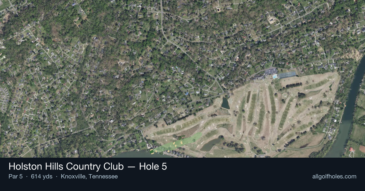 Hole 5 aerial at Holston Hills Country Club