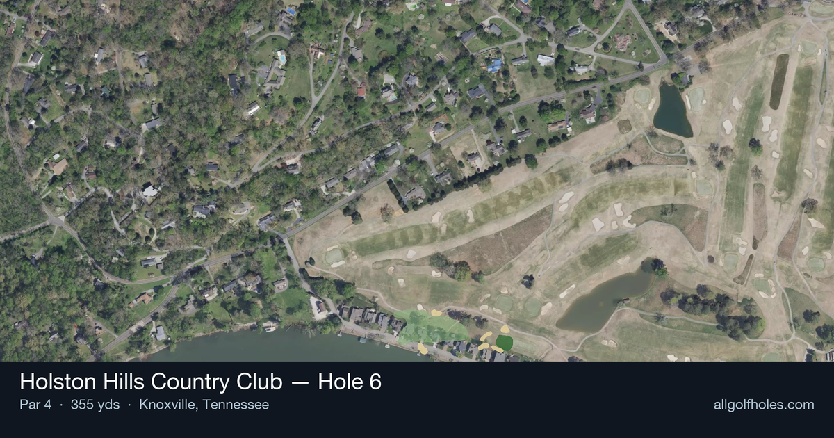 Hole 6 aerial at Holston Hills Country Club
