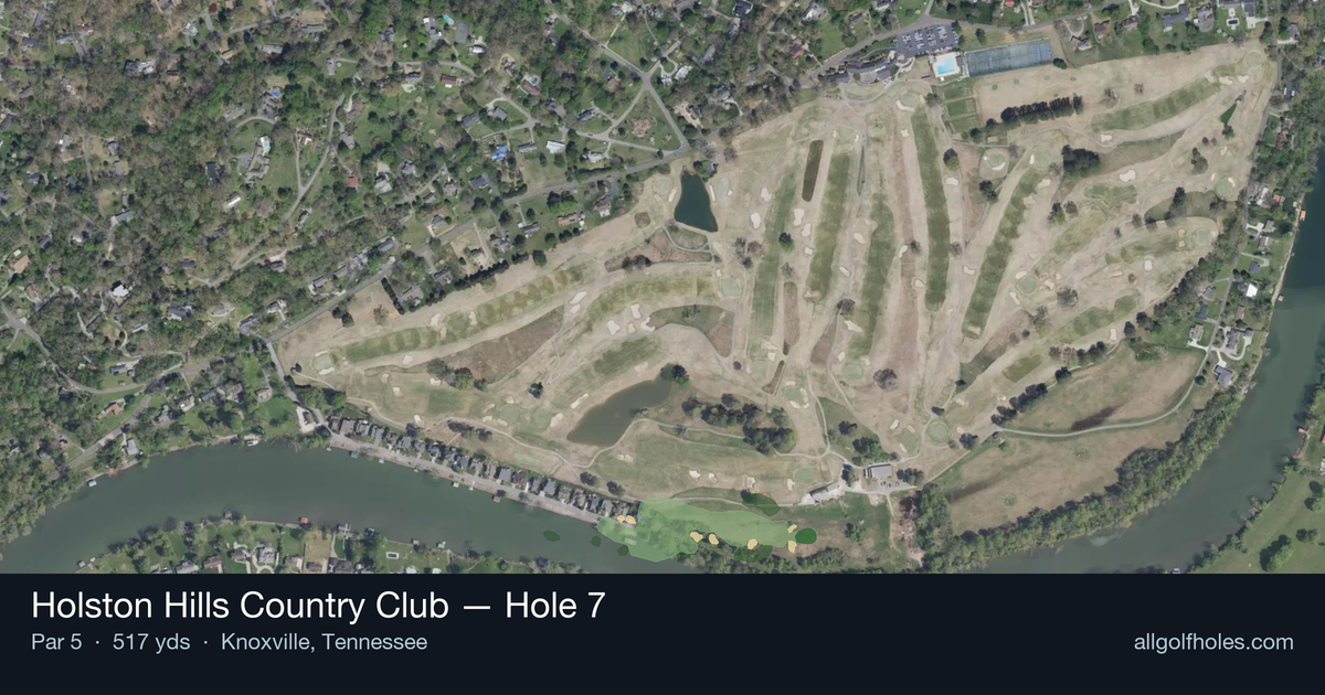 Hole 7 aerial at Holston Hills Country Club