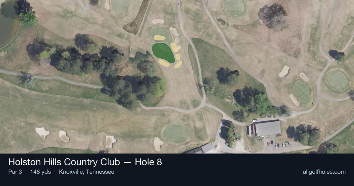 Hole 8 aerial at Holston Hills Country Club