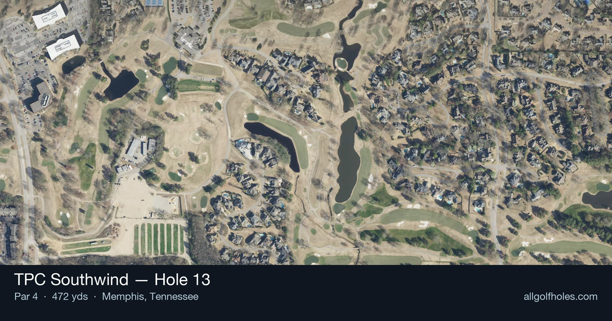Hole 13 aerial at TPC Southwind