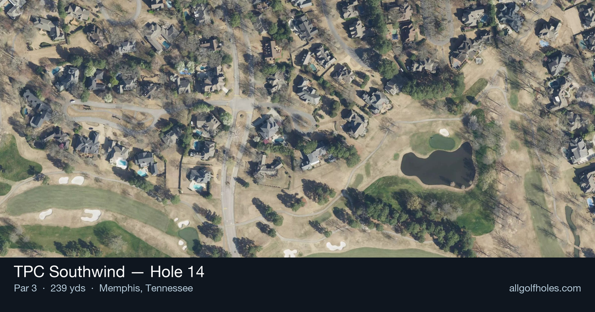 Hole 14 aerial at TPC Southwind