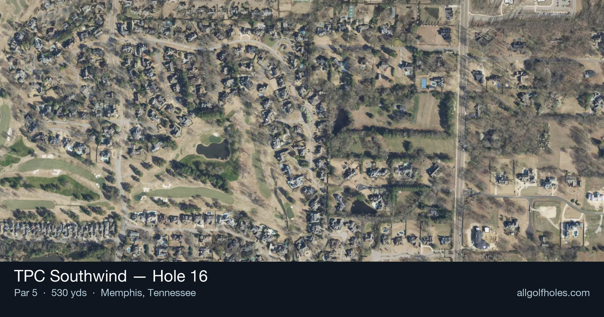 Hole 16 aerial at TPC Southwind