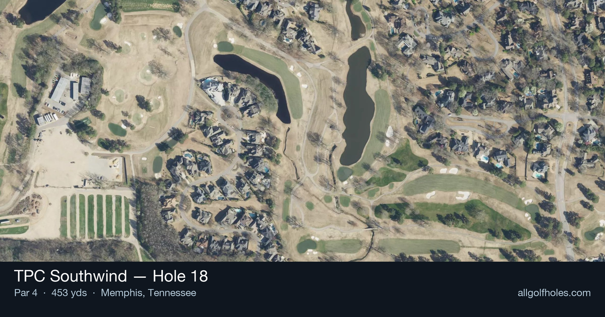 Hole 18 aerial at TPC Southwind